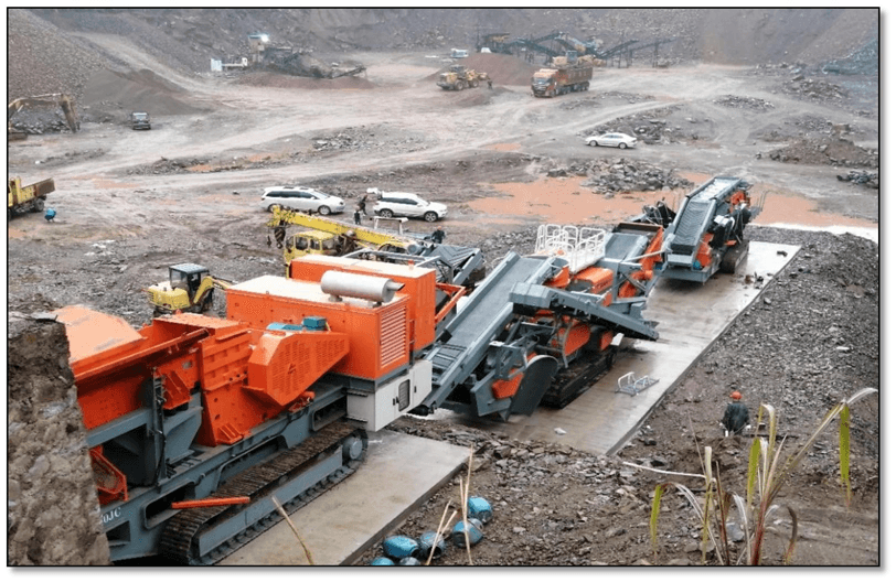 Southern Cement Group Dongxiang Aggregates Mobile Crushing Plant